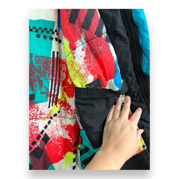 Vintage Members Only All Points Color Bomb Graphic Print Retro Ski Jacket 1980’s - Picture 7 of 16